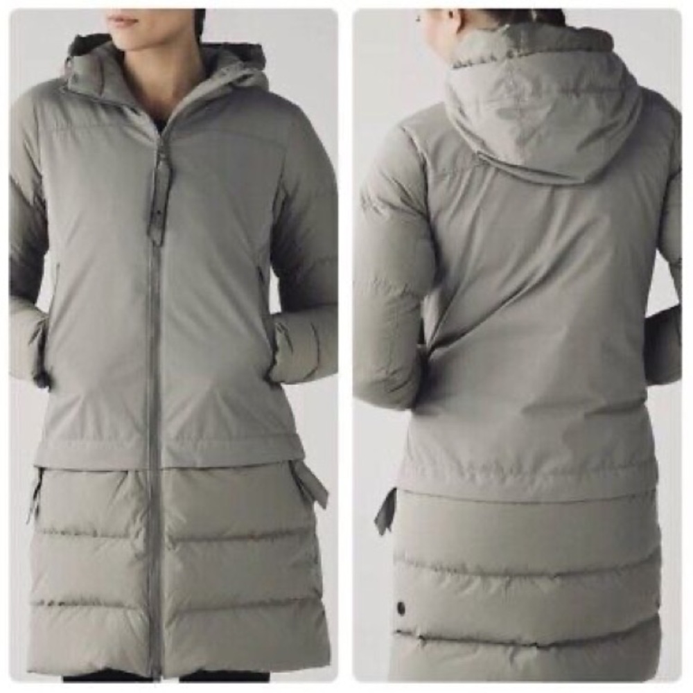 Women’s Lululemon Cold As Fluff Down Hooded Parka *Subzero Warm Earth Size 6